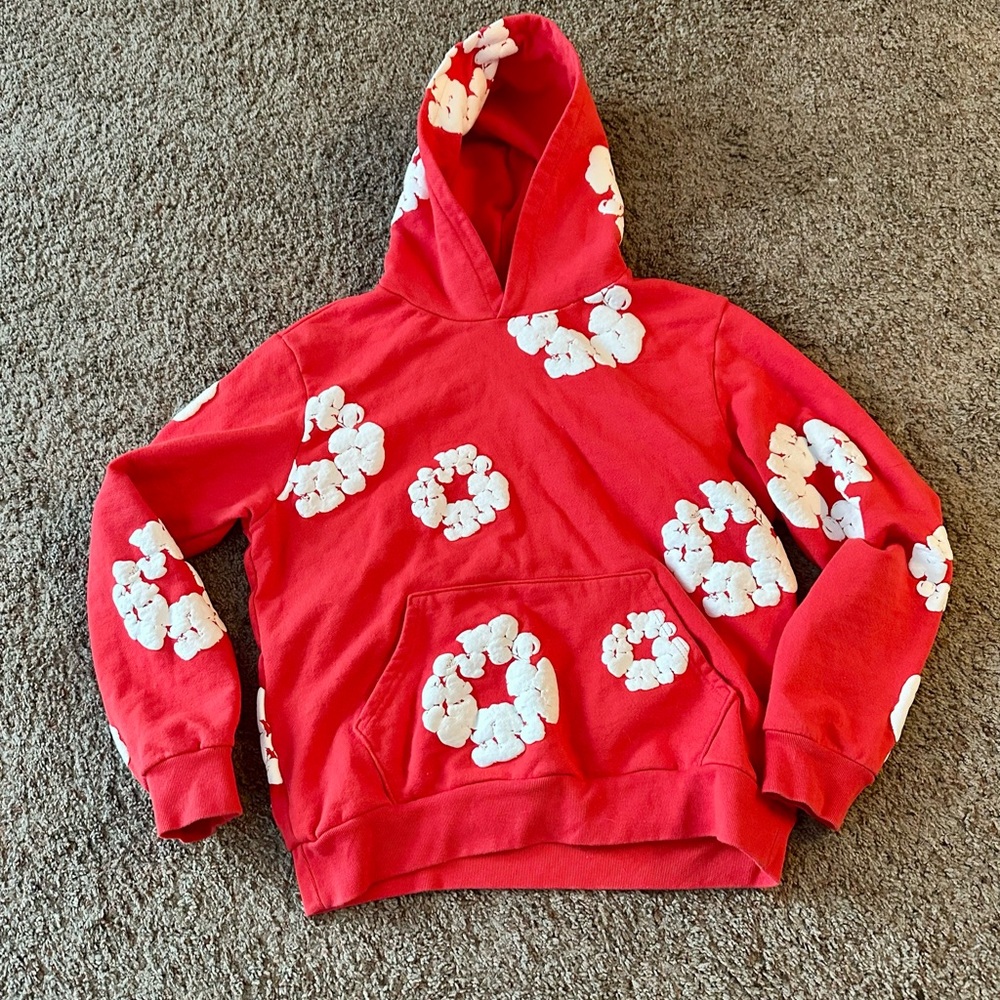 Denim Tears Red Floral Hoodie